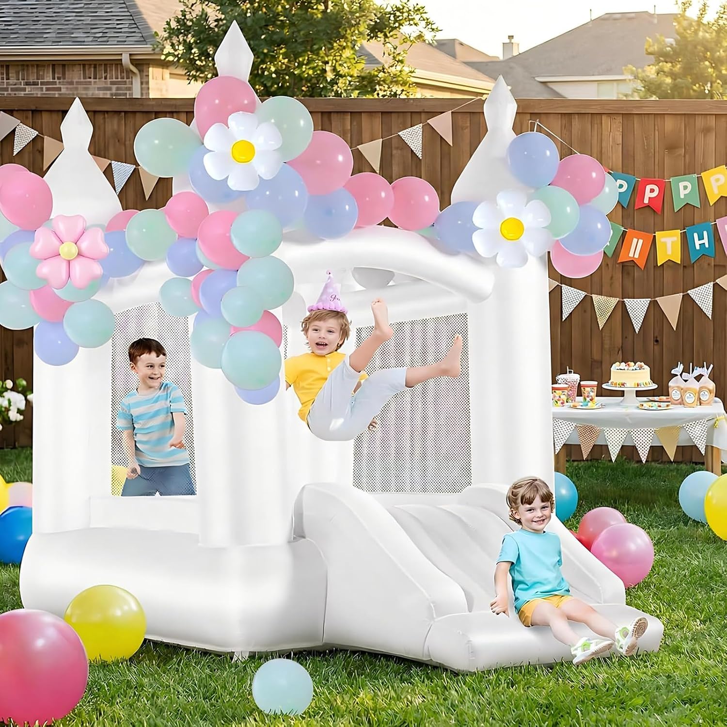 Beyaz Zıplama Evi İç ve Dış Me - Kids Outdoor House incelemesi ve fiyatı