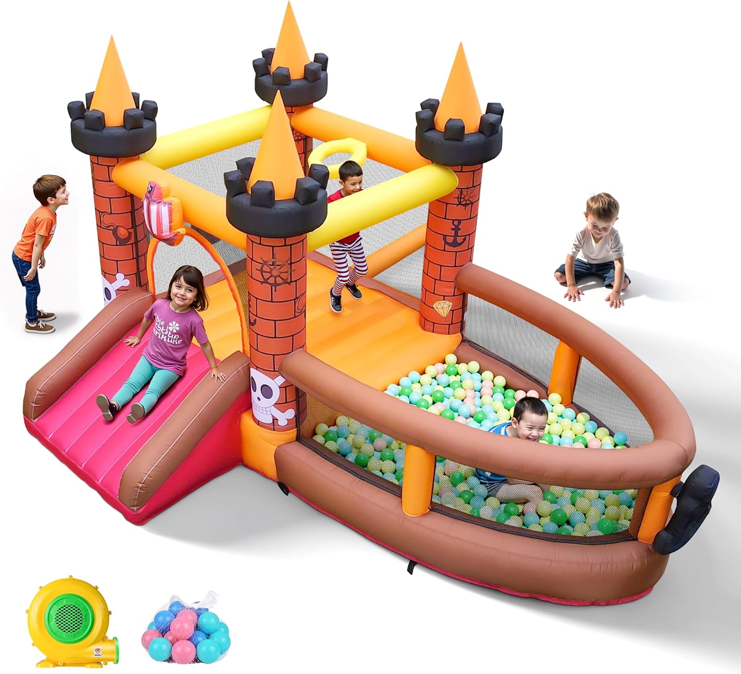 Kids Outdoor Jump House - 3-8 Yaş Çocuklar İçin Şişme Oyun