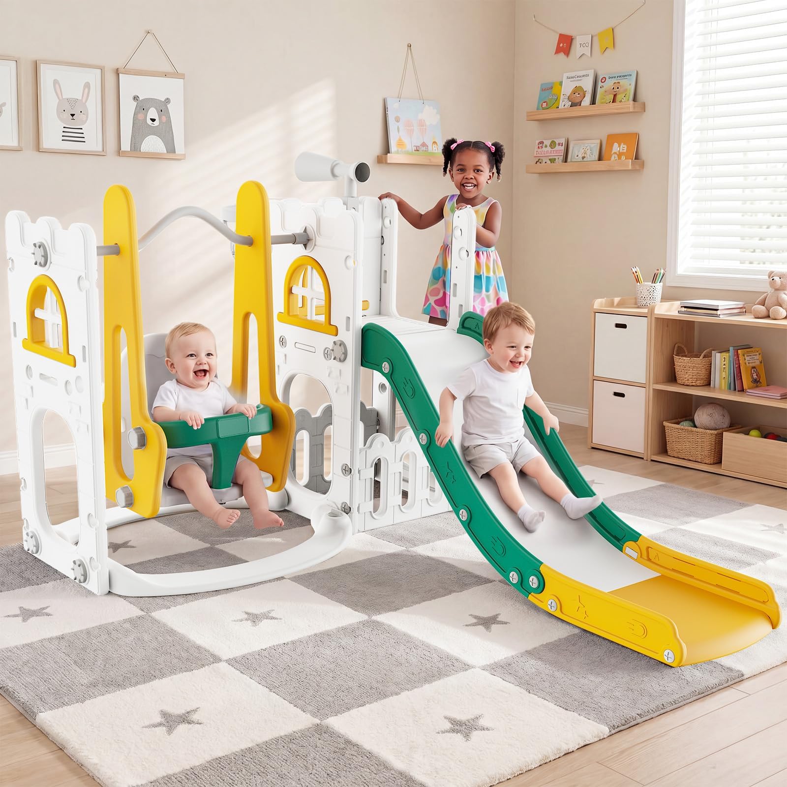 Kids Outdoor Climber - 7'si 1 Arada Çocuk Kaydırağı ve