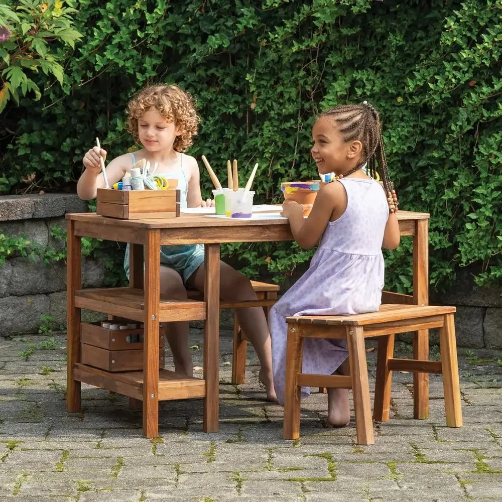 Kids Outdoor Bench - Çocuklar İçin Açık Hava Sandıklı Masa