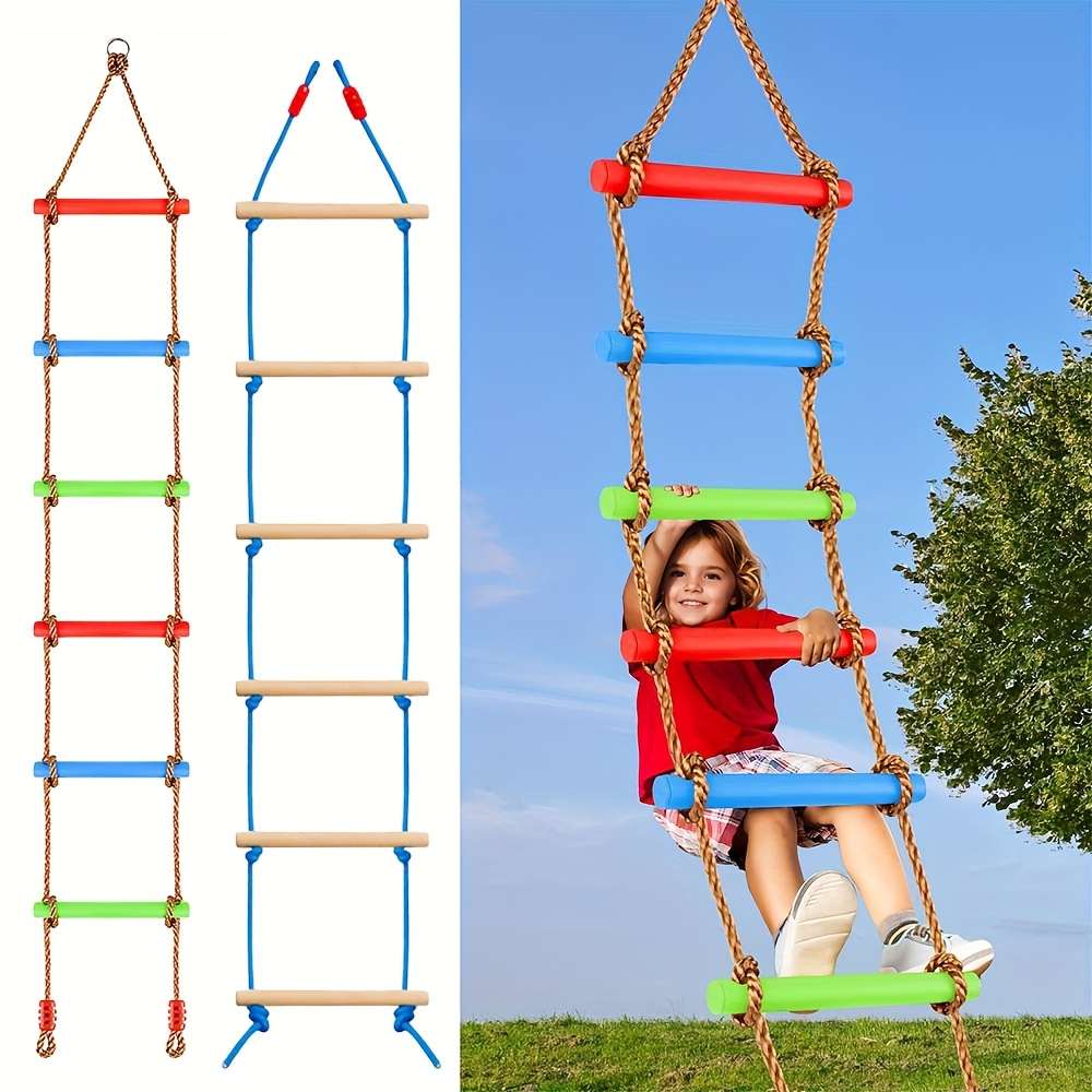 Kids Outdoor Climbing Structure - 1 adet renkli çocuk tırmanma merdiveni