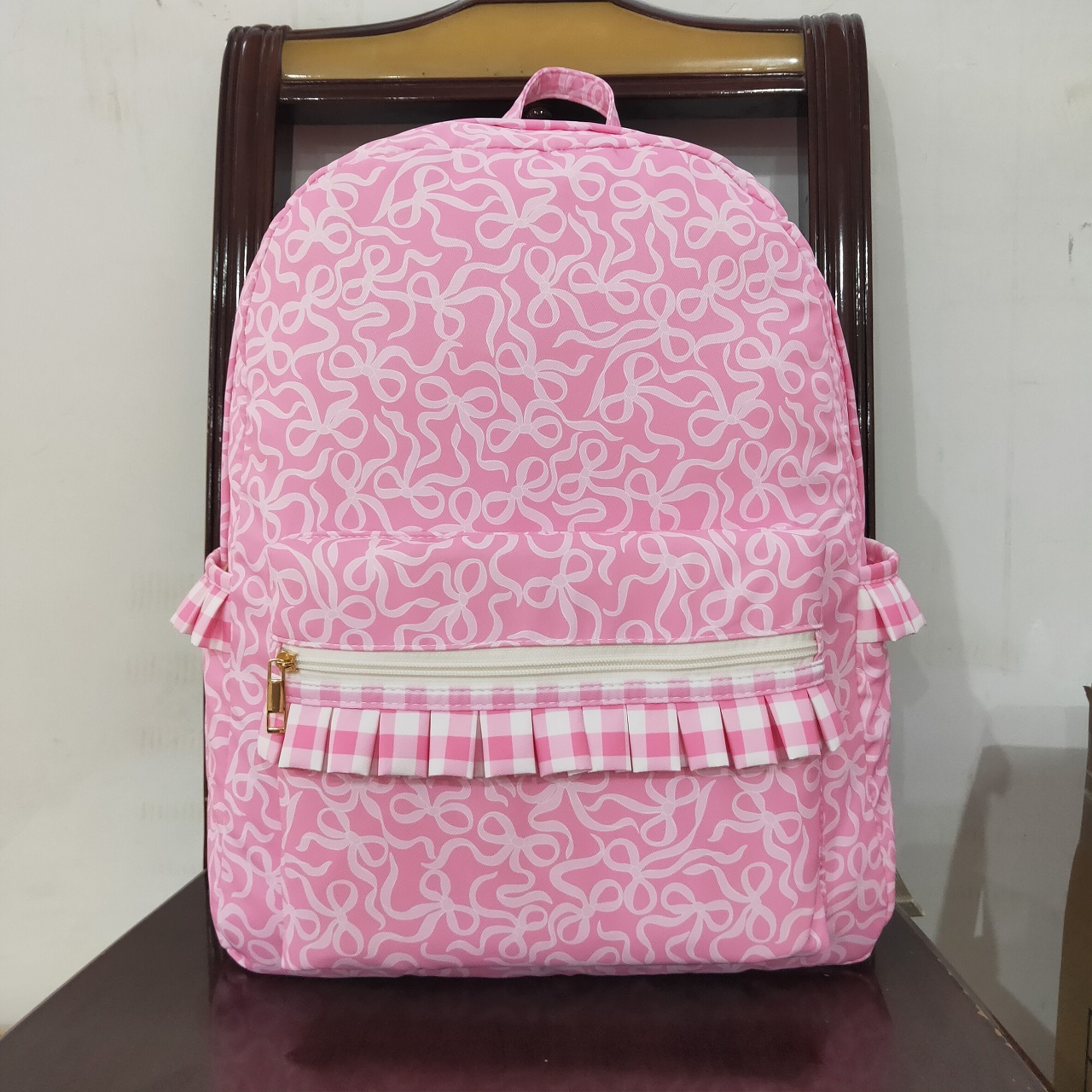 Kids Outdoor Backpack - Toptan Çocuk Pembe Yaylar Açık Taşınabilir