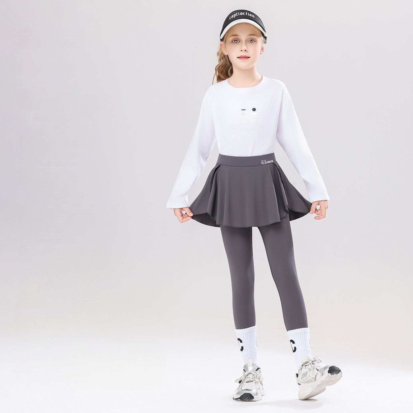 Kids Outdoor Yoga - 2026 Yeni Kız Çocuk Etekli Tayt