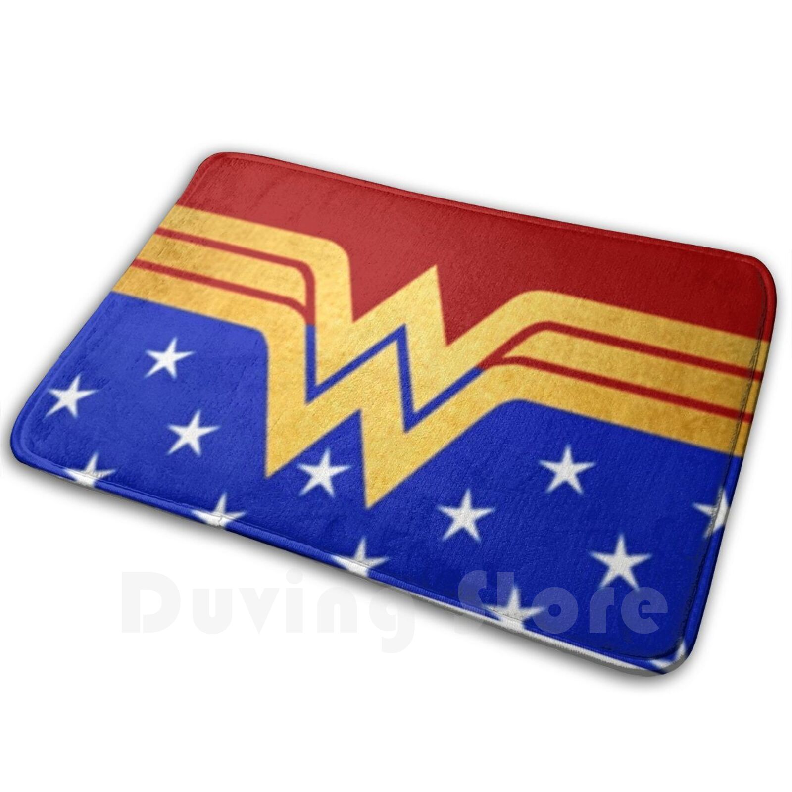 Kids Outdoor Floor Cushions - Altın Retro Wonder Womn Comic (Süper