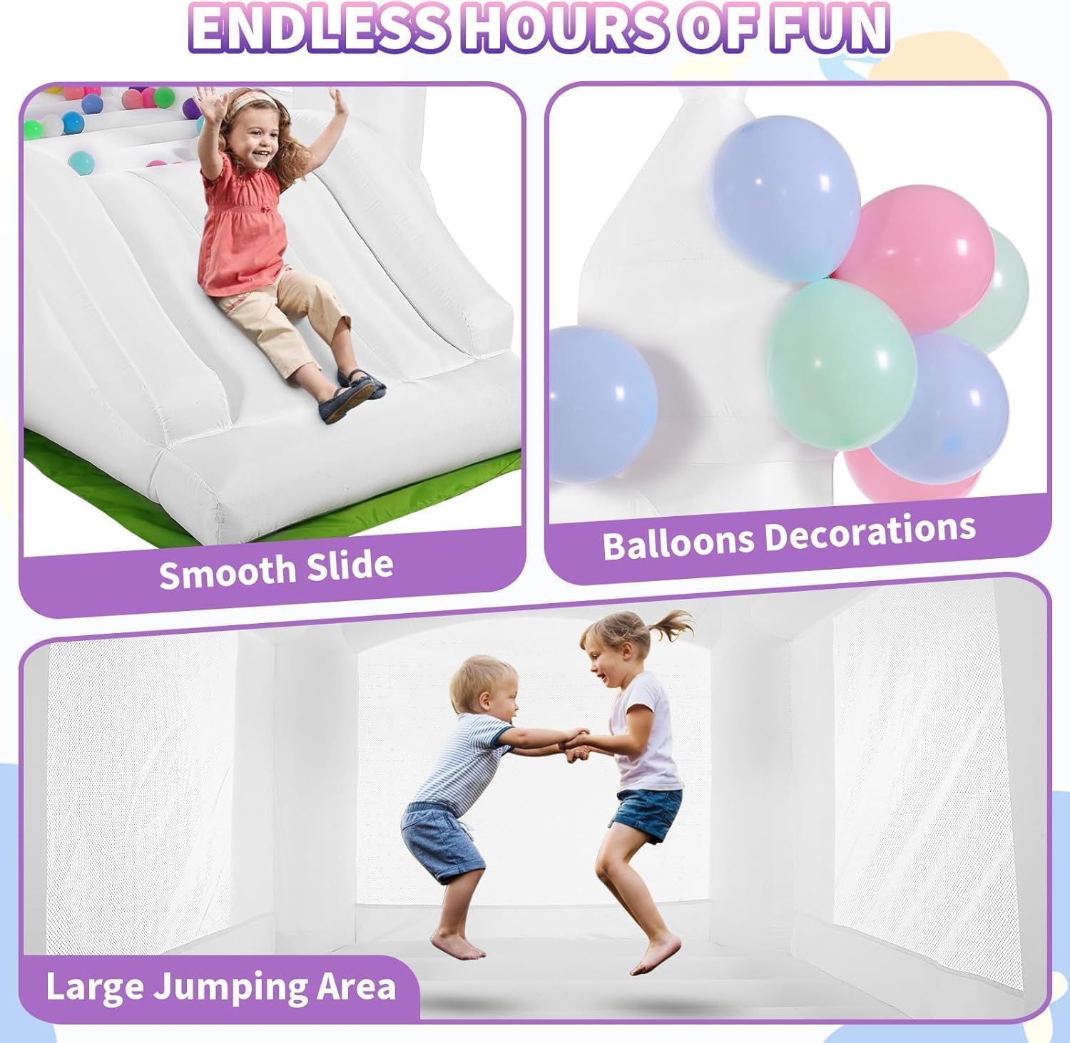 Beyaz Zıplama Evi İç ve Dış Me - Kids Outdoor House incelemesi ve fiyatı
