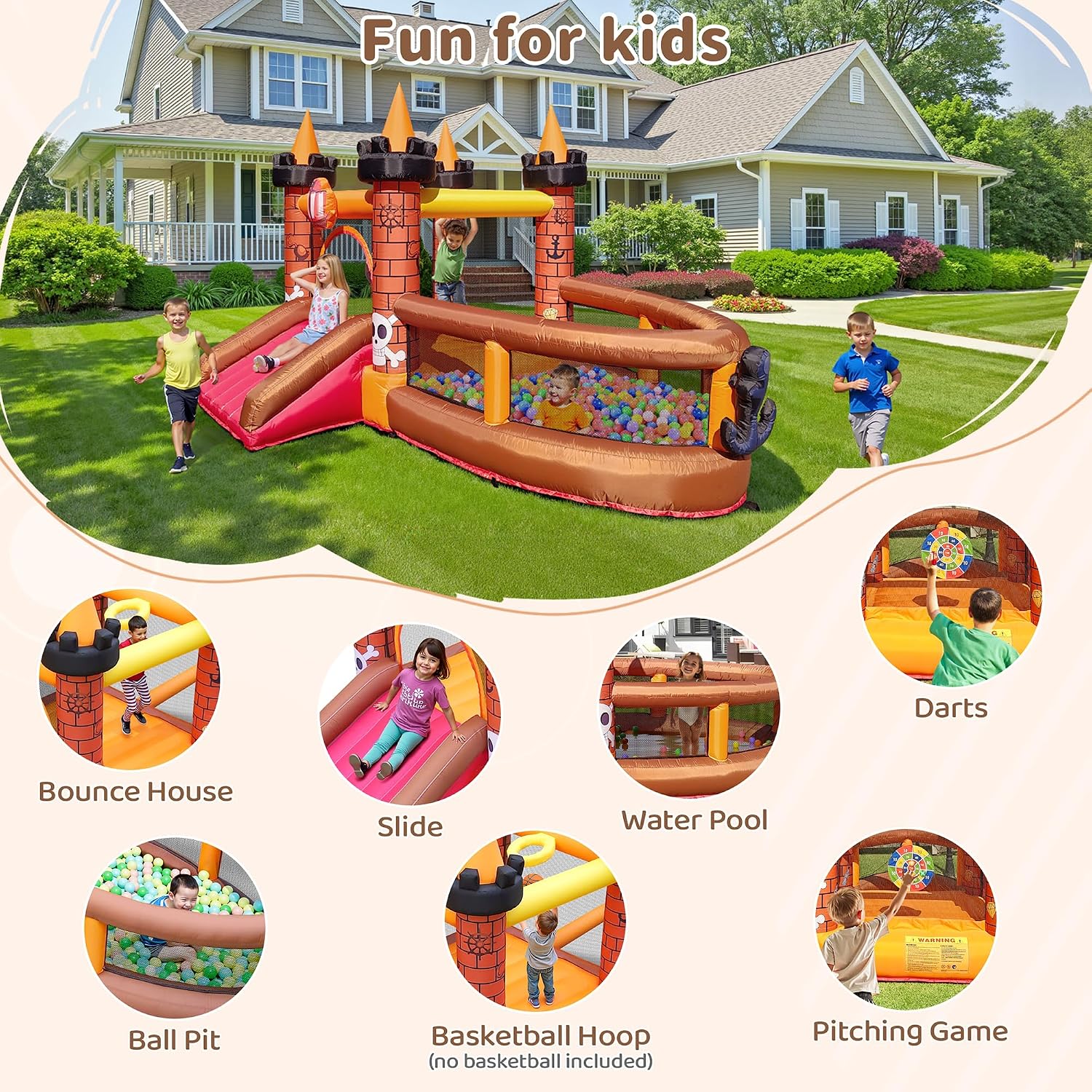 3-8 Yaş Çocuklar İçin Şişme Oy - Kids Outdoor Jump House incelemesi ve fiyatı