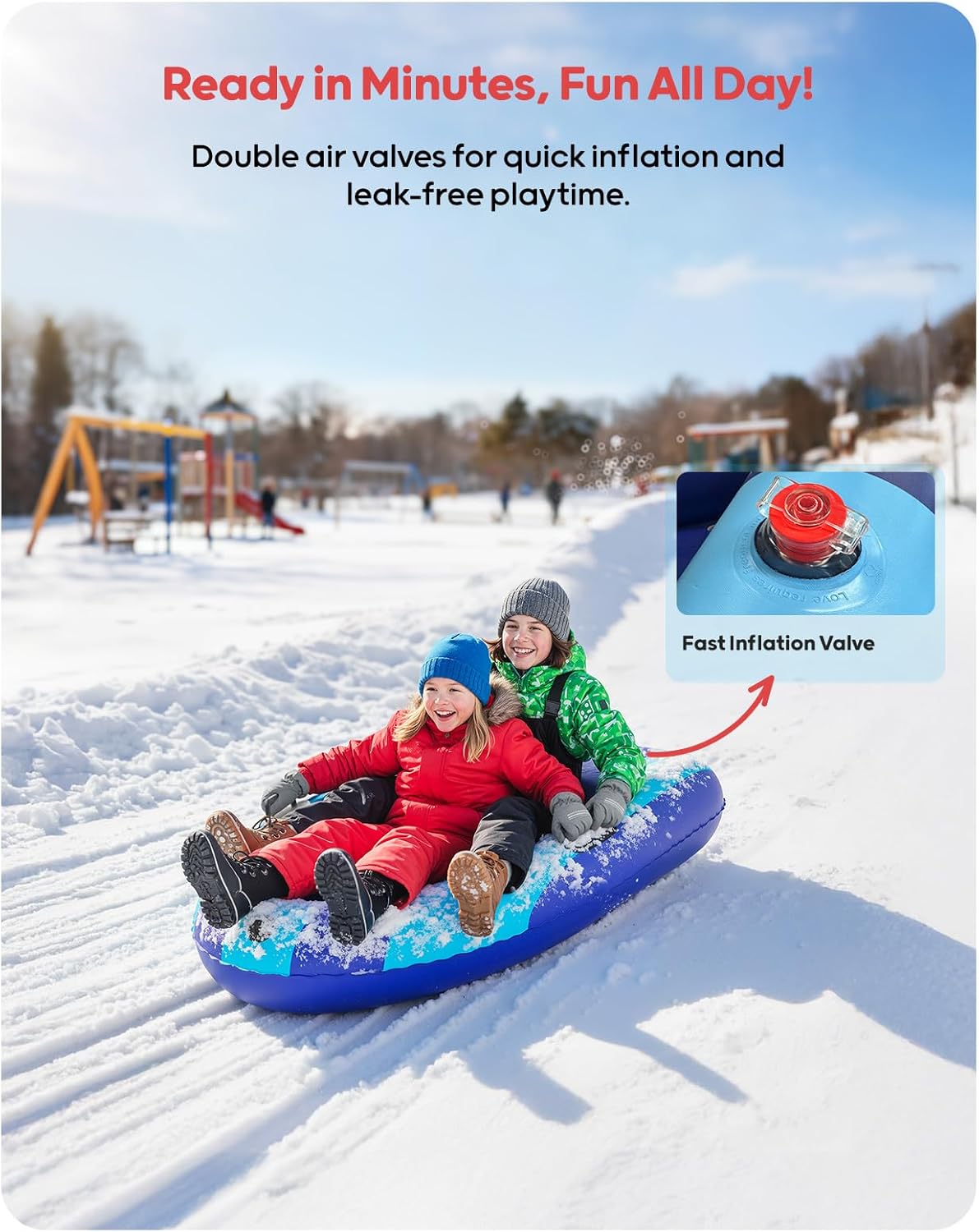 QPAU Şişme PVC Kar Kızakları A - Outdoor Toys For Kids incelemesi ve fiyatı