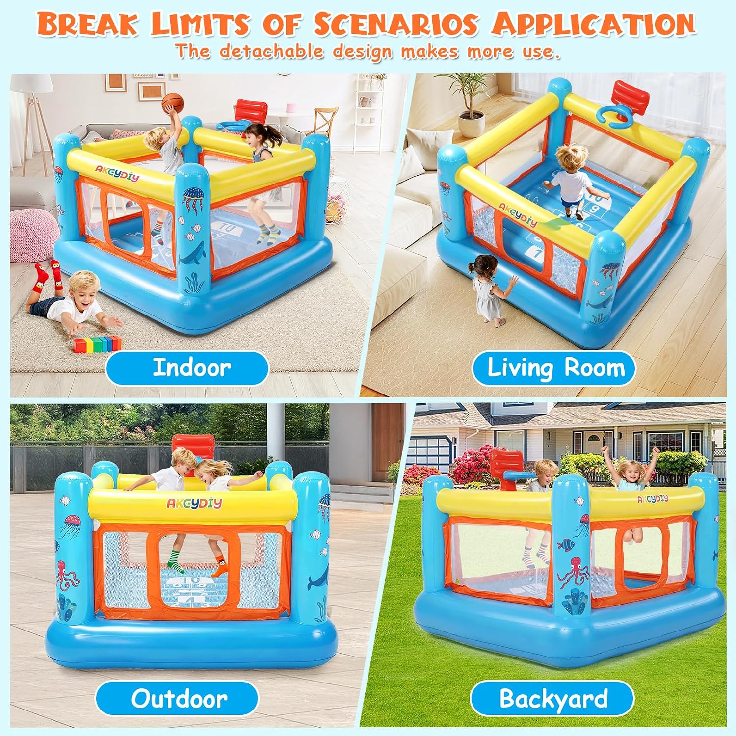 Şişme Oyun Evi, 3-6 Yaş Çocukl - Kids Outdoor Jump House incelemesi ve fiyatı