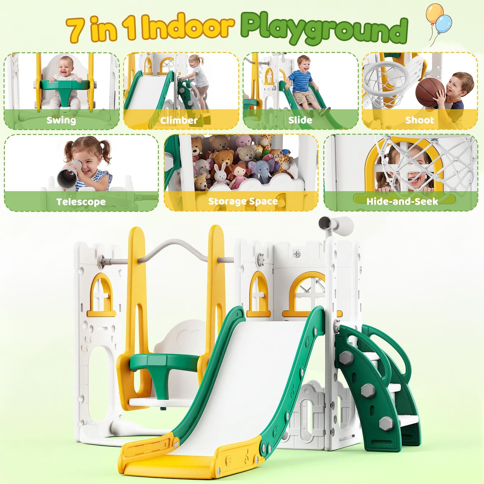 7'si 1 Arada Çocuk Kaydırağı v - Kids Outdoor Climber incelemesi ve fiyatı