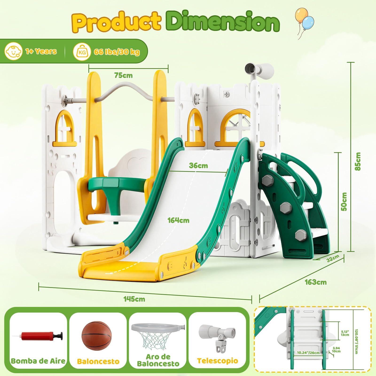 7'si 1 Arada Çocuk Kaydırağı v - Kids Outdoor Climber incelemesi ve fiyatı