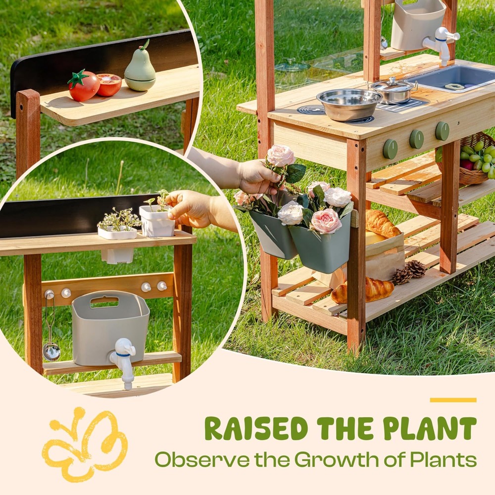 ABD'den Gönderilen Ahşap Çamur - Kids Outdoor Mud Kitchen incelemesi ve fiyatı