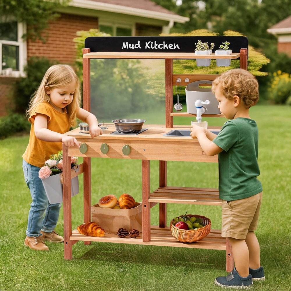ABD'den Gönderilen Ahşap Çamur - Kids Outdoor Mud Kitchen incelemesi ve fiyatı