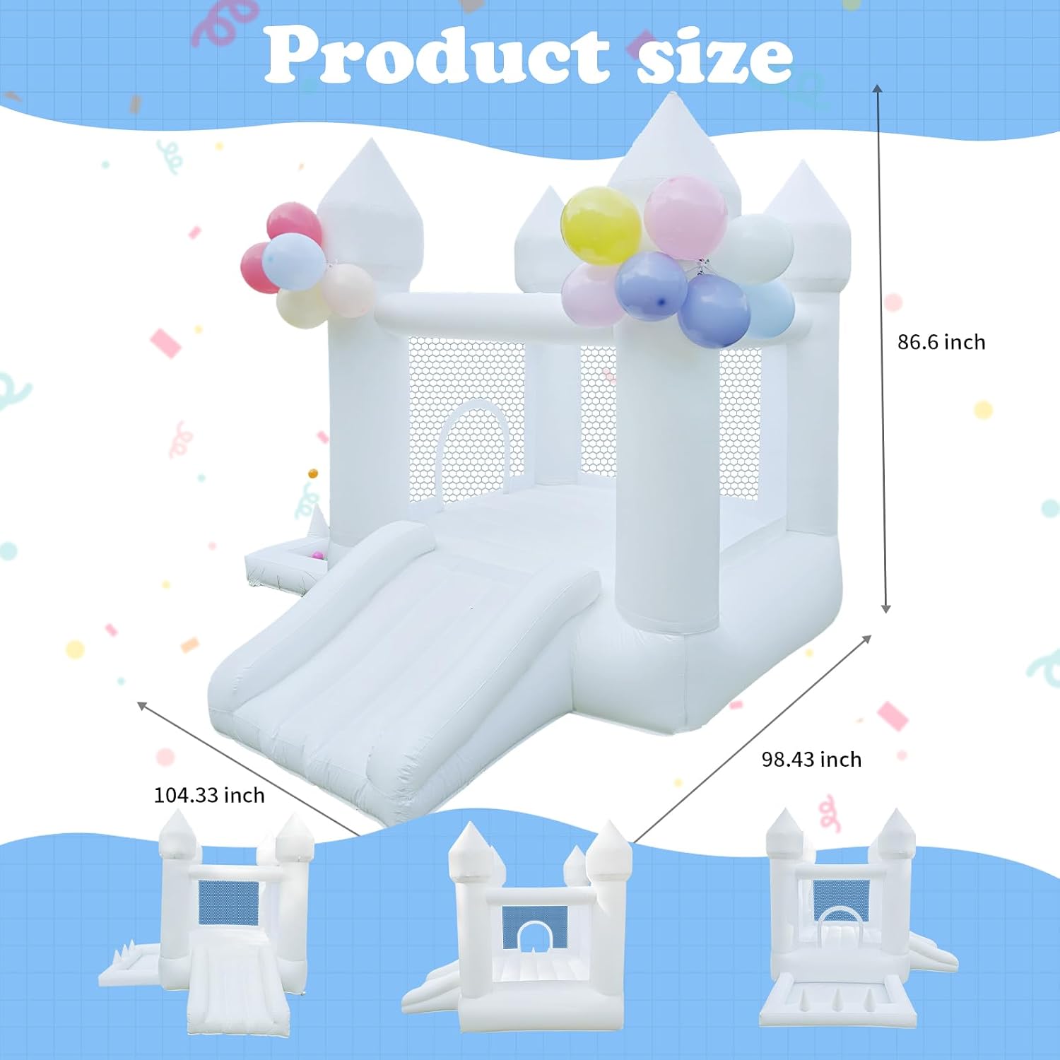 Beyaz Zıplama Evi, İç ve Dış M - Kids Outdoor House incelemesi ve fiyatı