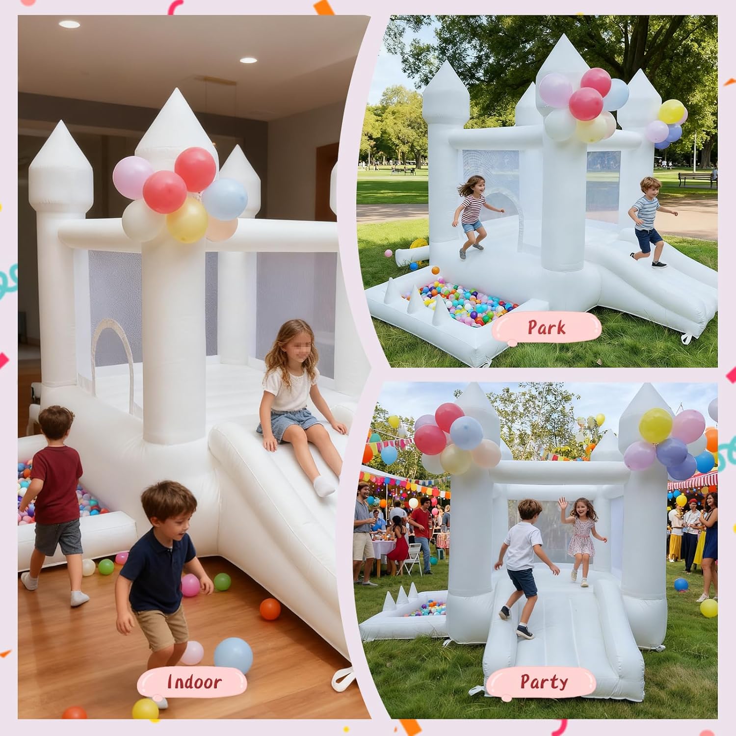 Beyaz Zıplama Evi, İç ve Dış M - Kids Outdoor House incelemesi ve fiyatı