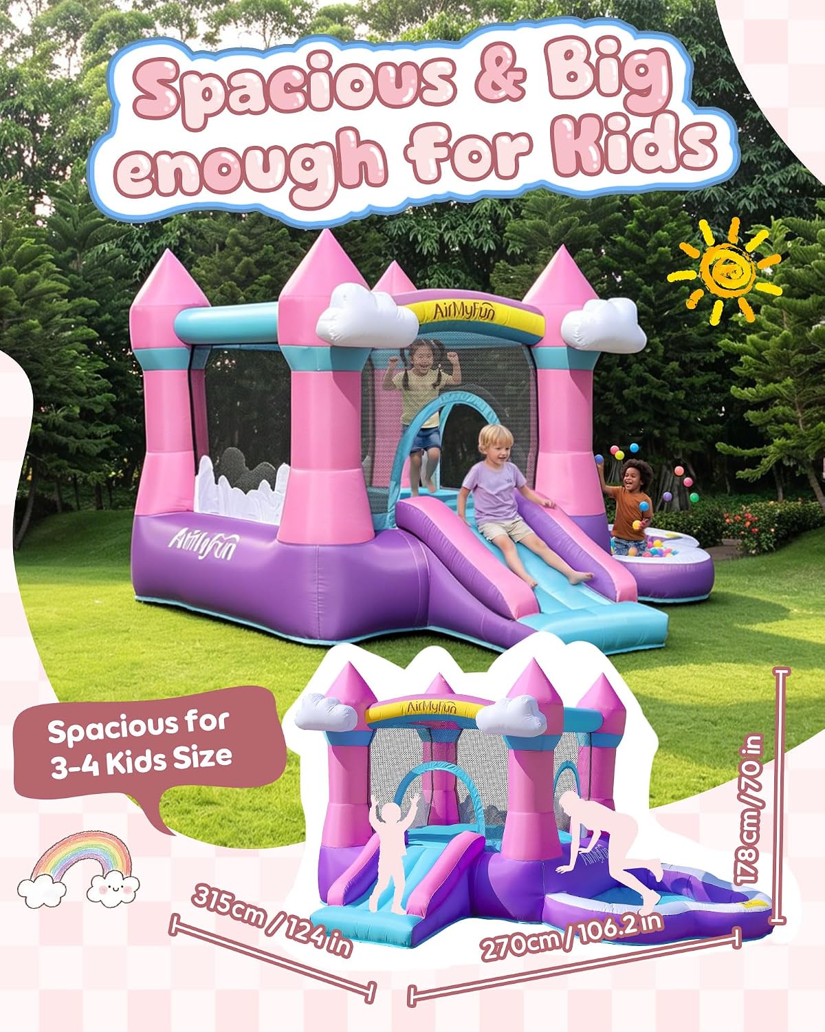 3-8 Yaş Çocuklar İçin Pembe İç - Kids Outdoor House incelemesi ve fiyatı