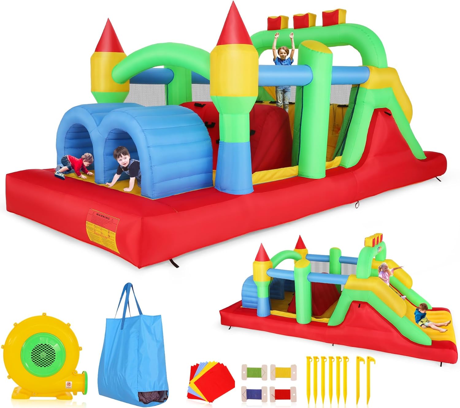 KF Şişme Engel Parkuru Büyük 1 - Kids Outdoor Bounce House incelemesi ve fiyatı