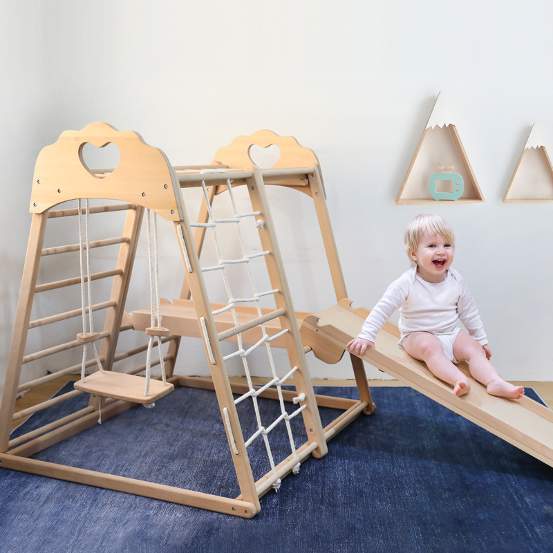 Açık Hava Ahşap Büyük Boy Oyun - Kids Outdoor Jungle Gym With Slide incelemesi ve fiyatı
