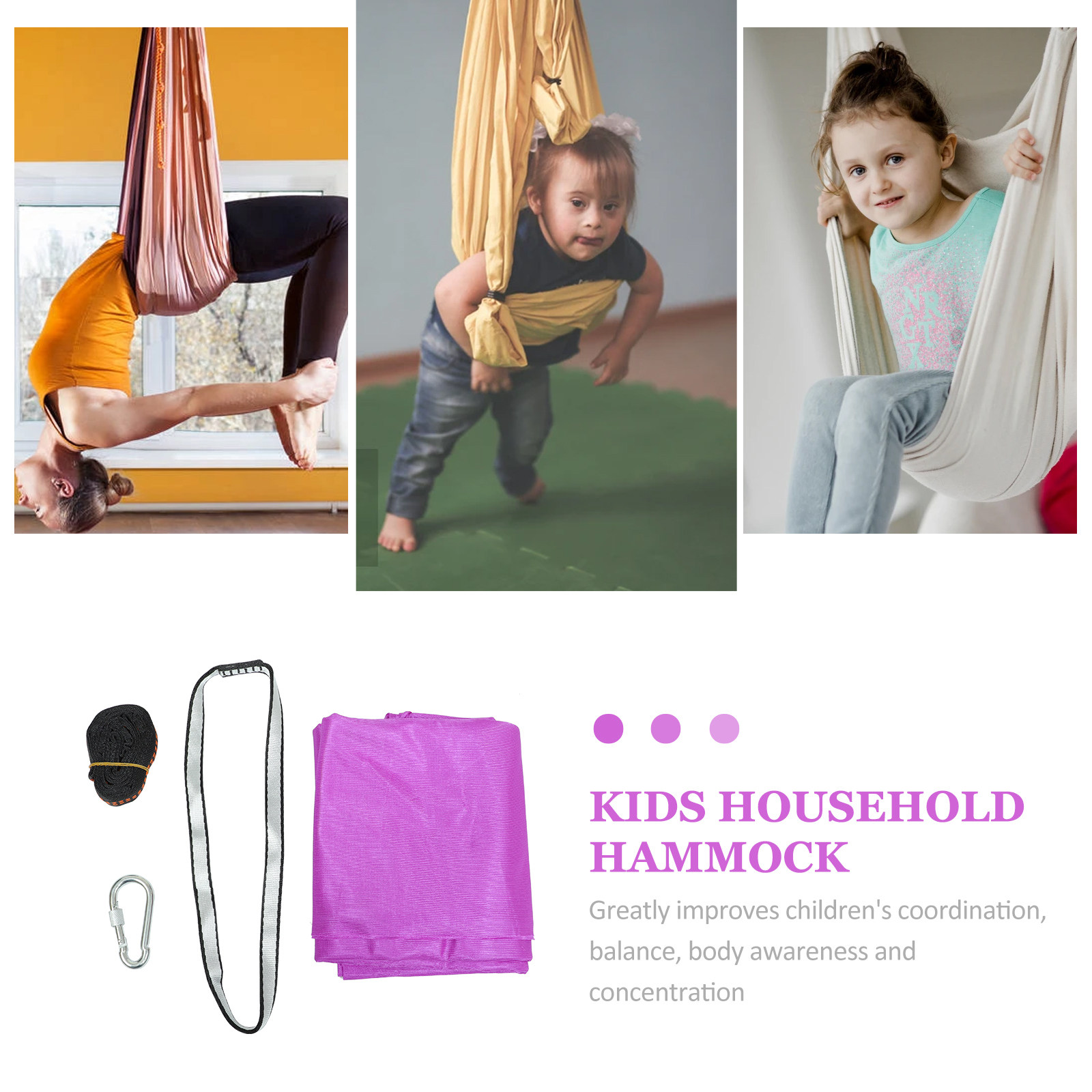 1 takım çocuklar Yoga hamak yü - Kids Outdoor Yoga incelemesi ve fiyatı
