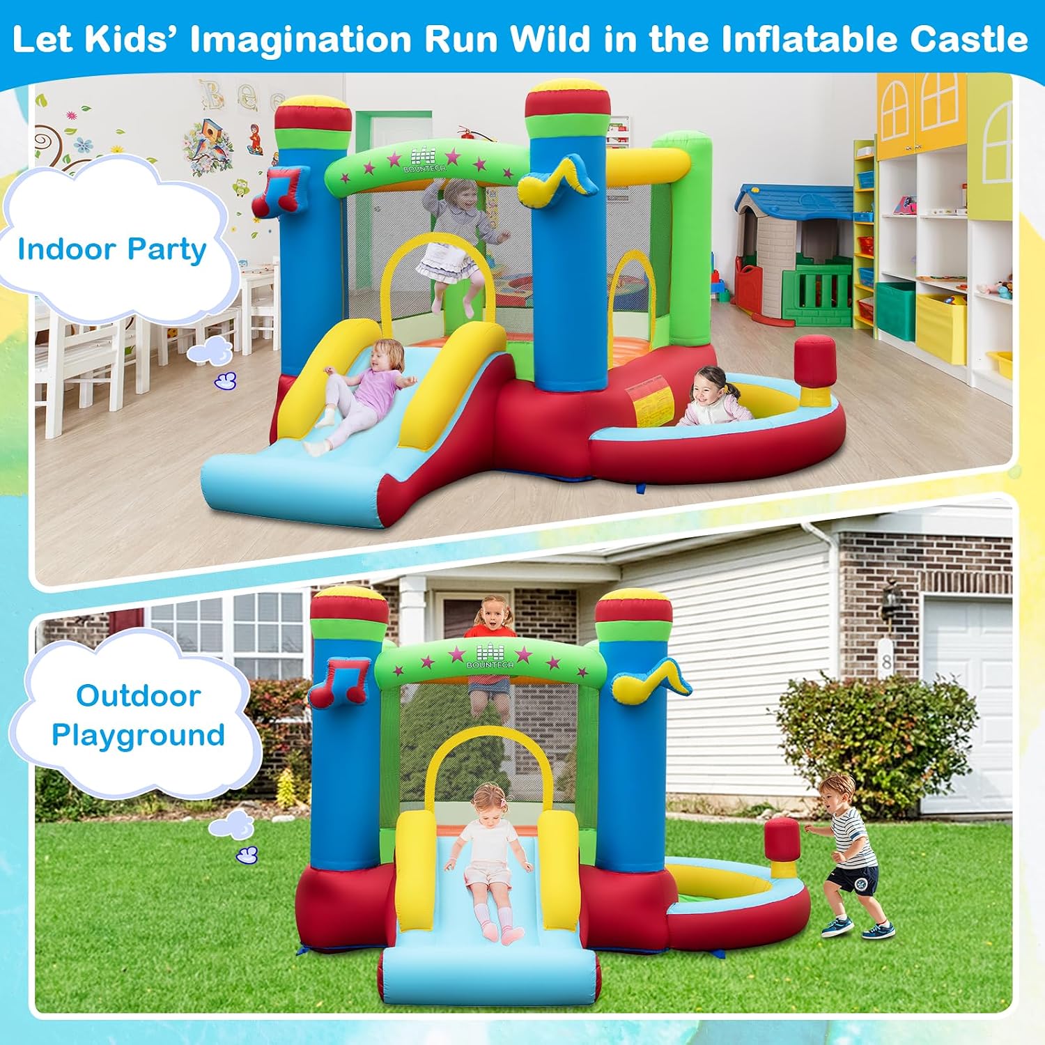 Top Havuzlu Şişme Oyun Evi, 3- - Kids Outdoor Jump House incelemesi ve fiyatı