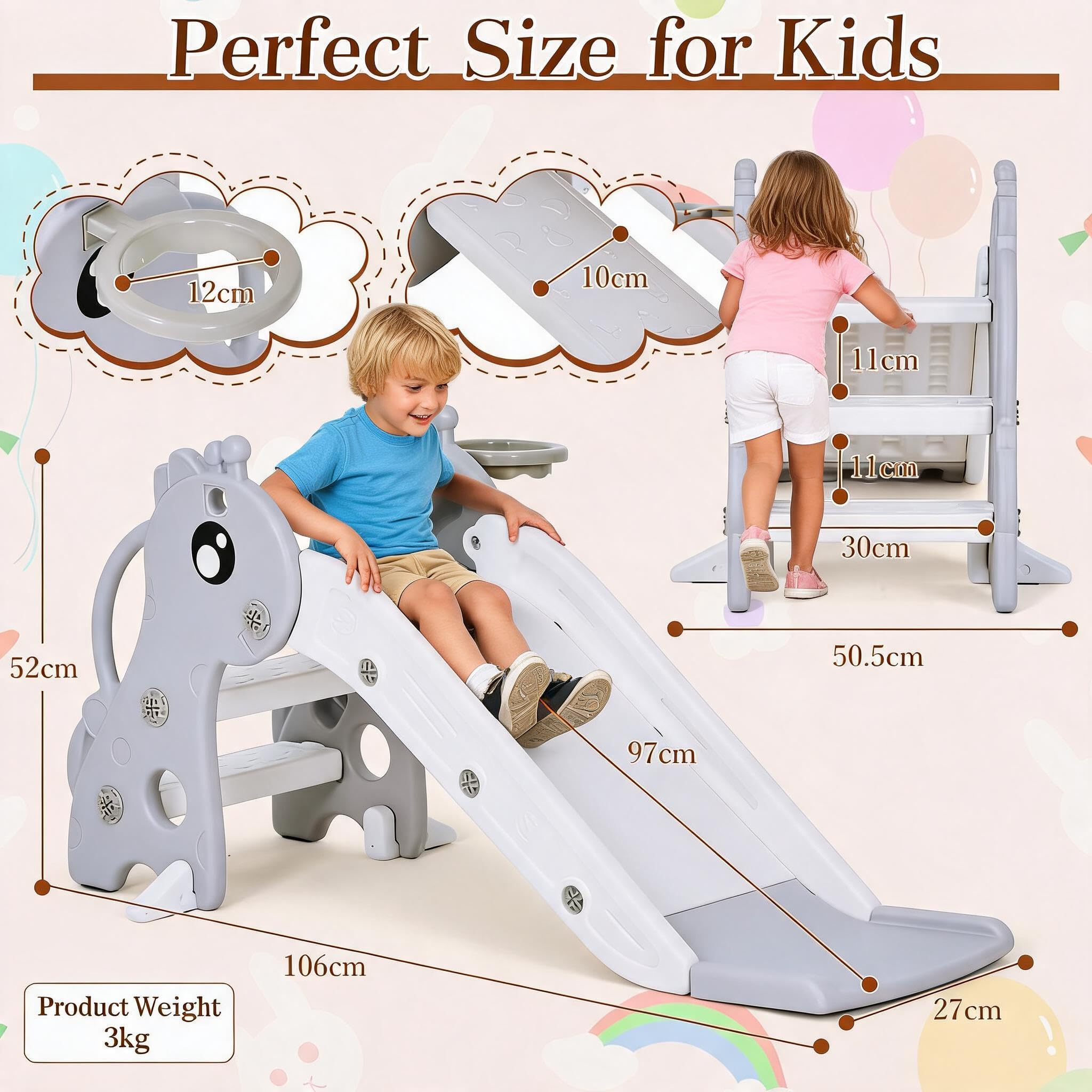 3'ü 1 Arada Çocuk Kaydırağı Ba - Kids Outdoor Climber incelemesi ve fiyatı