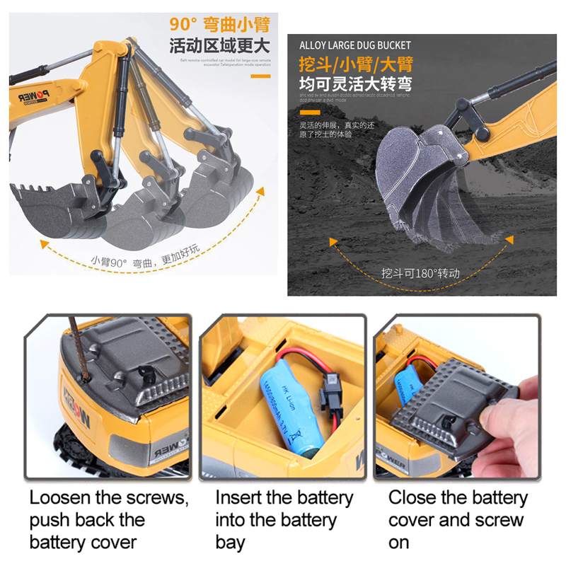 RC Ekskavatör 2.4 Ghz 6 Kanal  - Kids Outdoor Digger incelemesi ve fiyatı